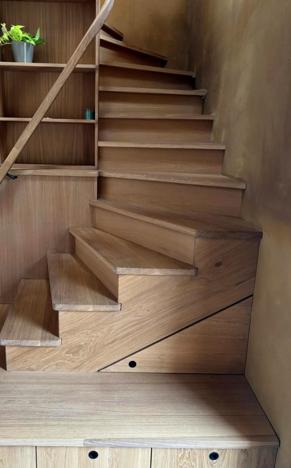 Escalier droit chêne Profondeville